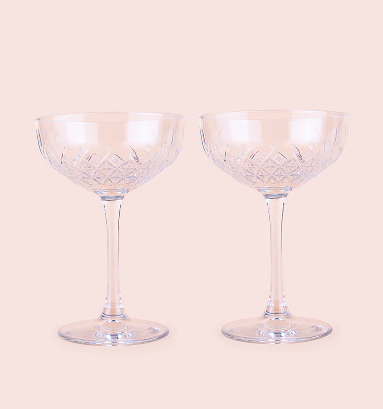 Pasadena Coupe Glasses, Set of Two